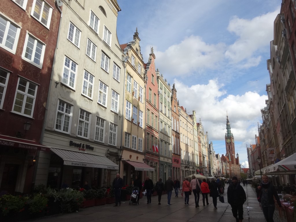 Une rue du centre historique de Gdansk