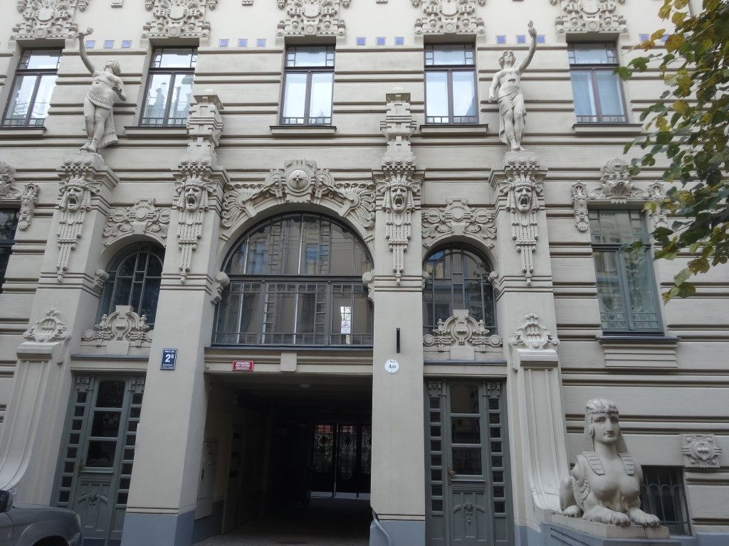 Un immeuble dans le quartier Art Nouveaux de Riga