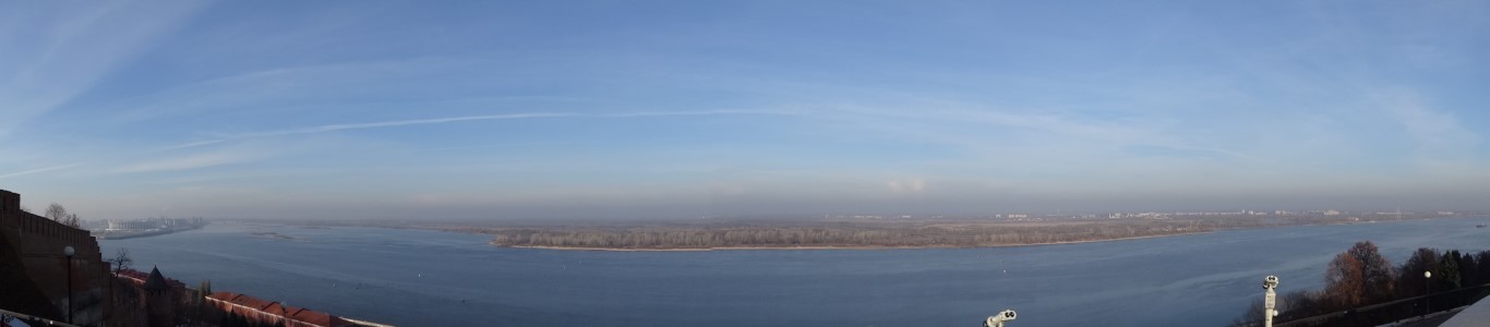 La rivière Volga vue depuis le Kremlin de Nizhnyi-Novgorod