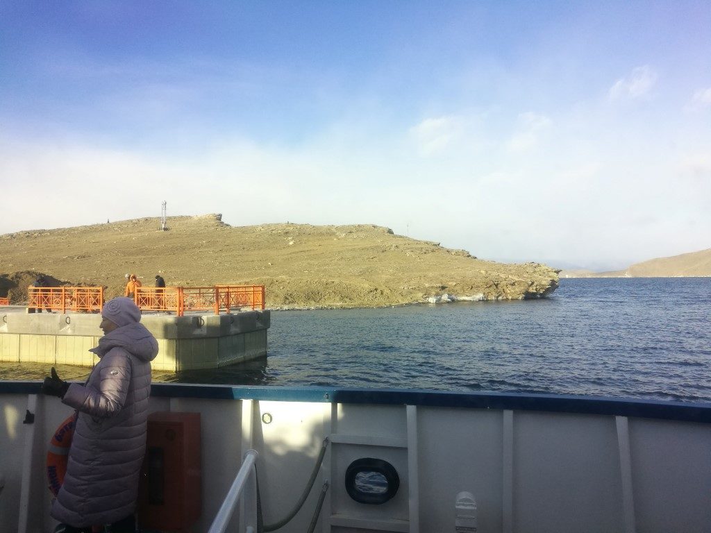 Sur le ferry en route pour l'île d'Olkhon
