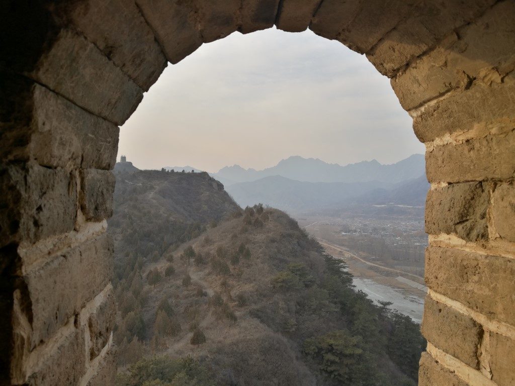 Le paysage depuis une des tours de la Grande Muraille