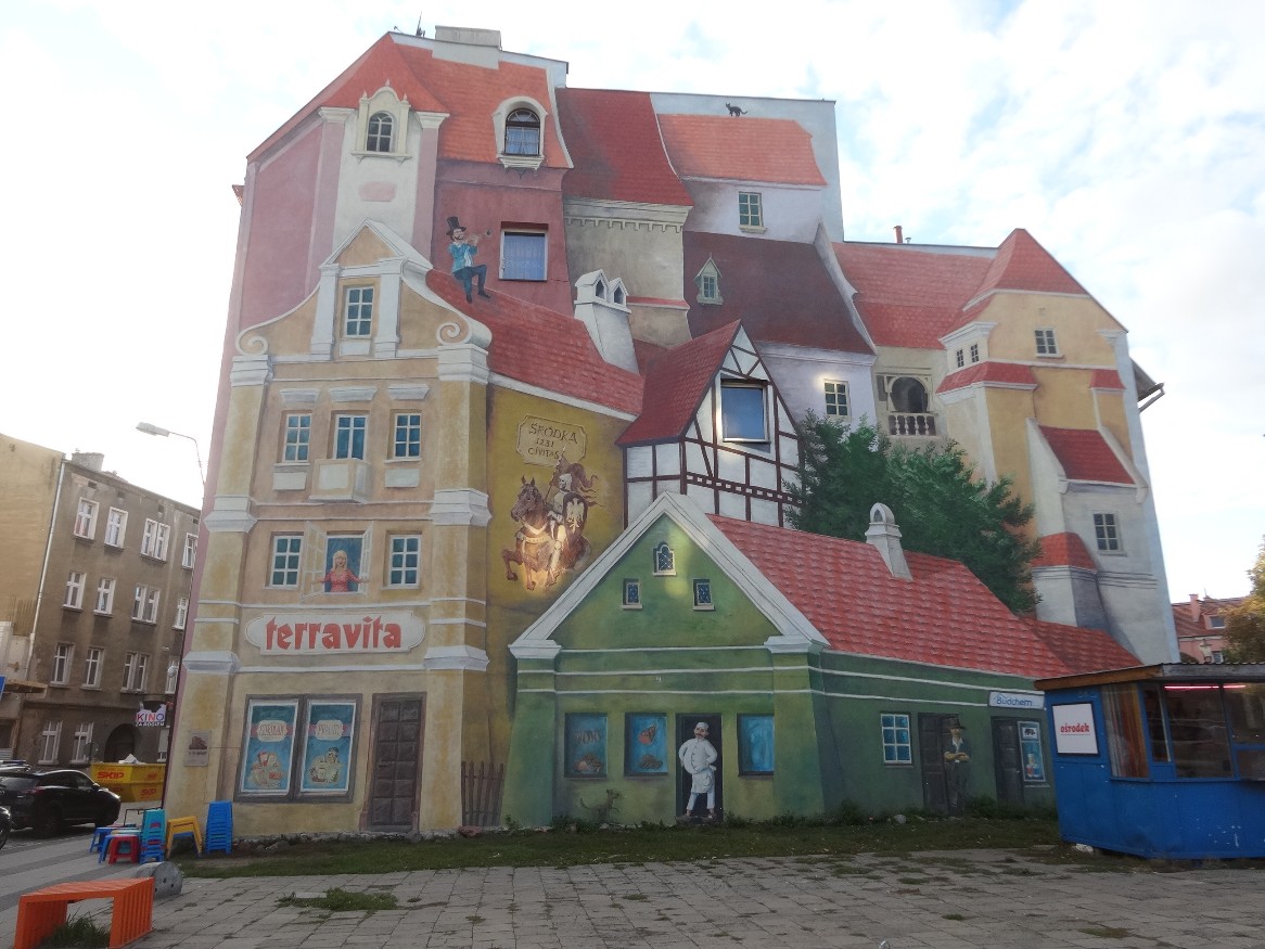 Balade dans Poznan, art de rue en 3D