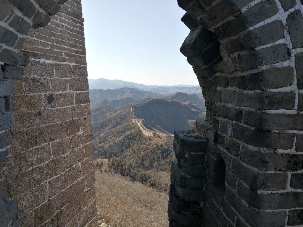 Le paysage depuis une des tours de la Grande Muraille